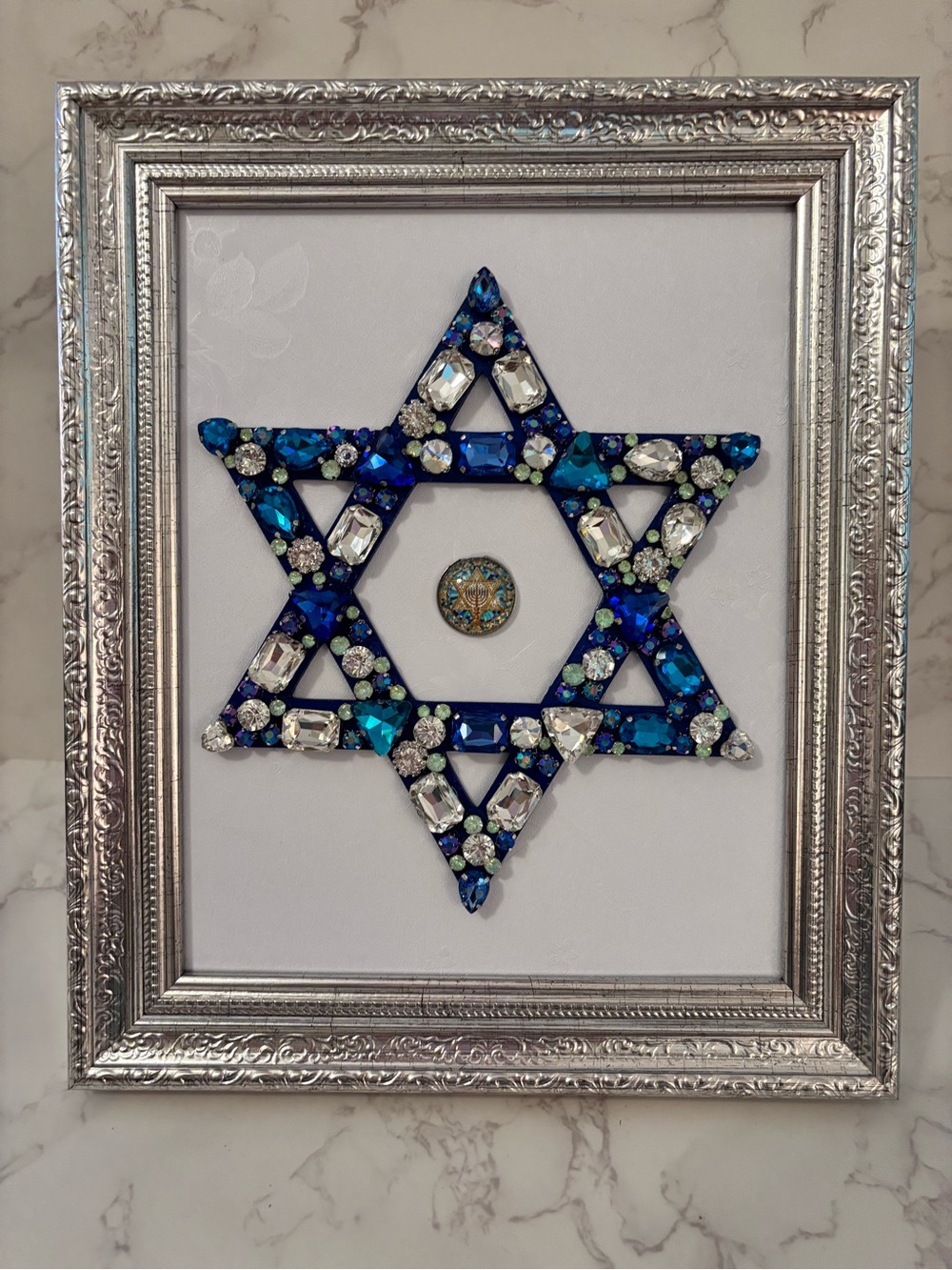 Blue Jeweled Star of David Wall Art